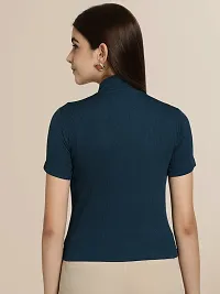 Elegant Green Lycra Solid Top For Women-thumb1