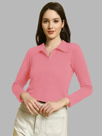 Elegant Lycra Solid Top For Women