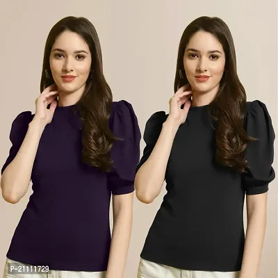 Fabflee Regular Casual Stylish Wear Top for Women  Pack Of 2-thumb0