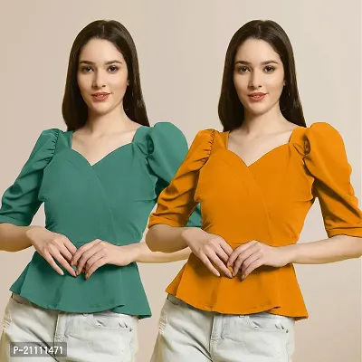 Fabflee Regular Casual Stylish Wear Top for Women  Pack Of 2