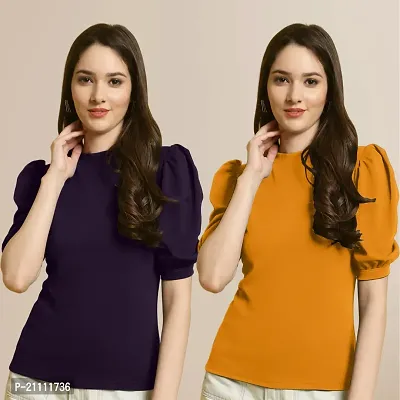 Fabflee Regular Casual Stylish Wear Top for Women  Pack Of 2