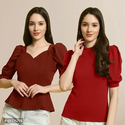 Fabflee Regular Casual Stylish Wear Top for Women  Pack Of 2