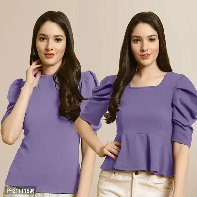 Fabflee Regular Casual Stylish Wear Top for Women  Pack Of 2