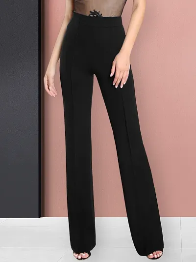 Elegant Solid Trousers For Women