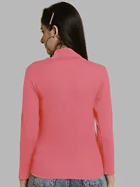 Elegant Pink Lycra Solid Top For Women-thumb1