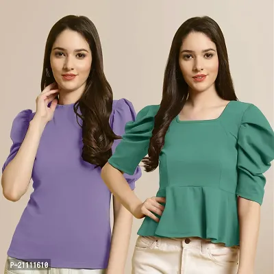 Fabflee Regular Casual Stylish Wear Top for Women  Pack Of 2