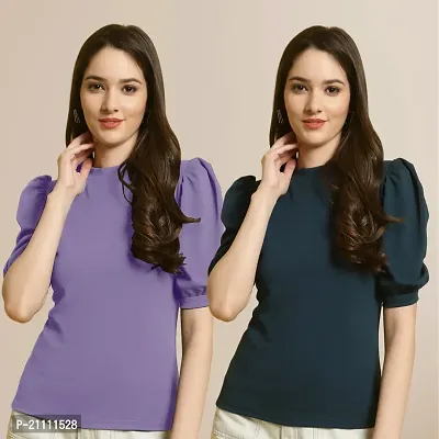 Fabflee Regular Casual Stylish Wear Top for Women  Pack Of 2-thumb0