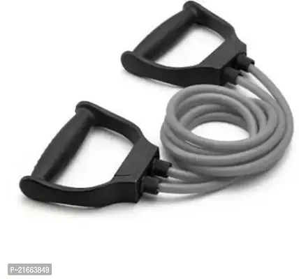 Double Toning with Handles- -Medium Resistance Tube  (Grey)-thumb3