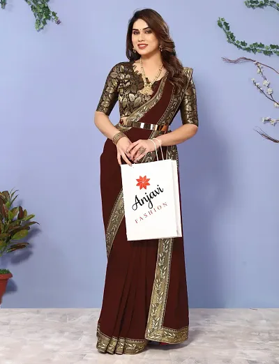 Alluring Georgette Saree with Blouse piece 