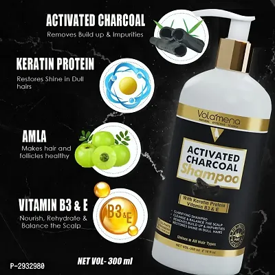 Activated Charcoal Shampoo 300 Ml 10 Fl Oz-thumb2