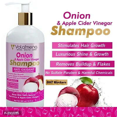 Onion Apple Cider Vinegar Shampoo With Antioxidant Growth Stimulating 300 Ml Hair Care-thumb0