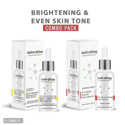 Trendy Nature Skin Recipe Brightening And Evens Skin Tone Combo With Vitamin C And Arbutin Face Serum Pack Of 2