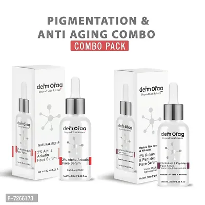 Trendy Nature Skin Recipe Anti Aging And Pigmentation Combo With Retinol And Arbutin Face Serum Pack Of 2