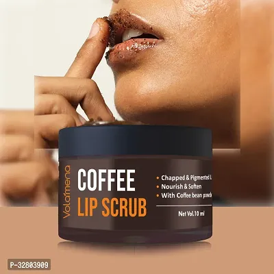 Volamena Coffee Lip Scrub With Coffee, Shea Butter  Hyaluronic Acid For For Hydration  Repair 10 ml-thumb0