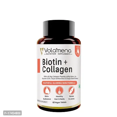 Volamena Nutritions Biotin and Collagen 60 vegan Tablets-thumb2