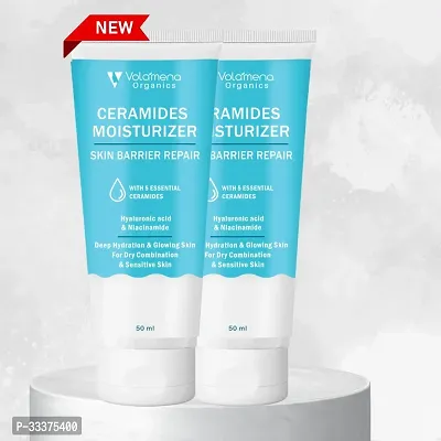 Ceramide Moisturizer For Face, Skin Barrier Repair, Deep Hydration, Glowing Skin Men  Women (50 ml) pack of 2