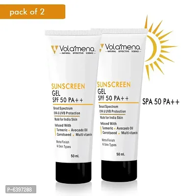 Volamena 50 SPF PA++ sunscreen gel pack of 2