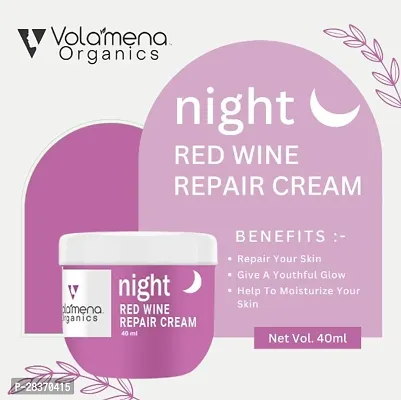 Red Wine Night Cream With Mulberry Extract, Retinol,  Rosehip Oil 40ml-thumb0