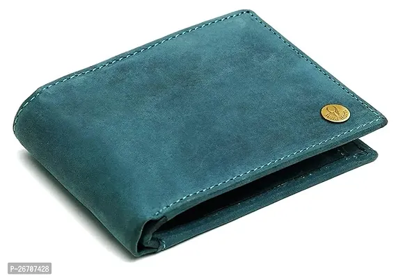 Designer Blue Artificial Leather Solid Two Fold Wallet For Men-thumb0