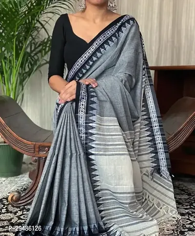 Stylish Cotton Saree with Blouse piece-thumb0