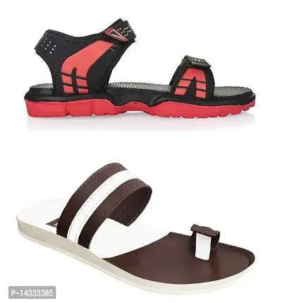 AMFEET Stylish Sandal and slipper combo for men-thumb0