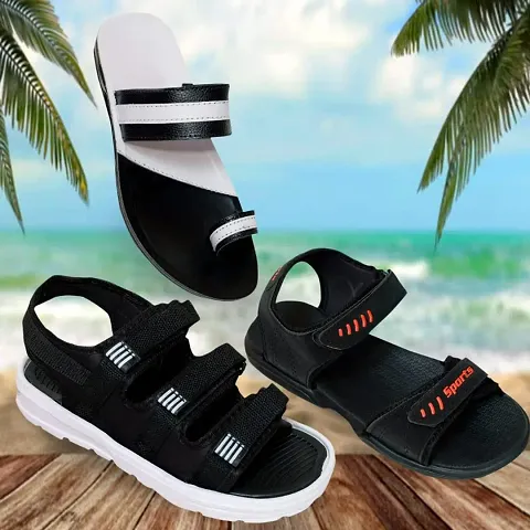 New_in MFEET Stylish Trending Sports Sandal Combo For Men| Daily And Casual Wear Combo For Men pack of 3