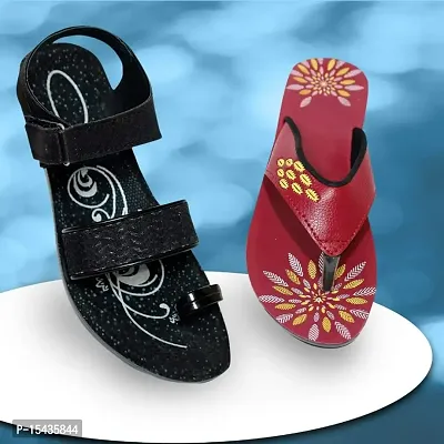 AMFEET stylish sandal and slipper combo for women|-thumb0