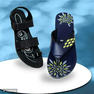 AMFEET Stylish and Trending sandal and slipper combo for women|