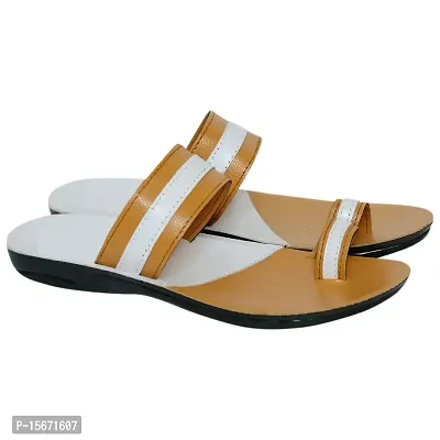 AMFEET Stylish and Trending sandal and slipper Blue with Golden Slipper combo for men|-thumb3