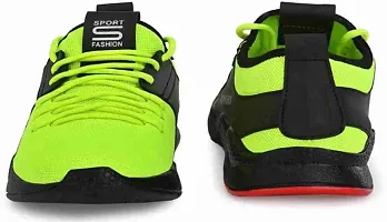 AMFEET Stylish Black with Gold and Green with Black Sports shoes combo for men|-thumb1