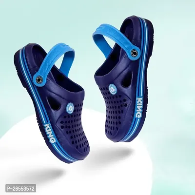 Classic Blue Lightweight Daily wear Crocs Clogs For Men-thumb0