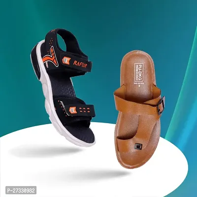 Stylish and Trending Sandal and slipper combo for men| Lightweight sandals for men|-thumb0