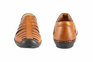Casual Party Tan Synthetic Roman Sandals for Men-thumb2