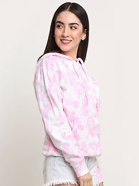 Attractive Cotton Tie And Die Hoodie For Women-thumb1