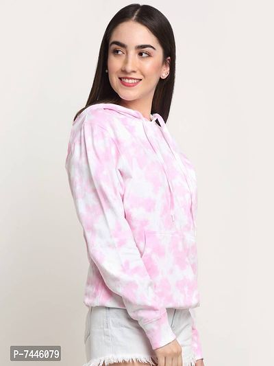 Attractive Cotton Tie And Die Hoodie For Women-thumb2