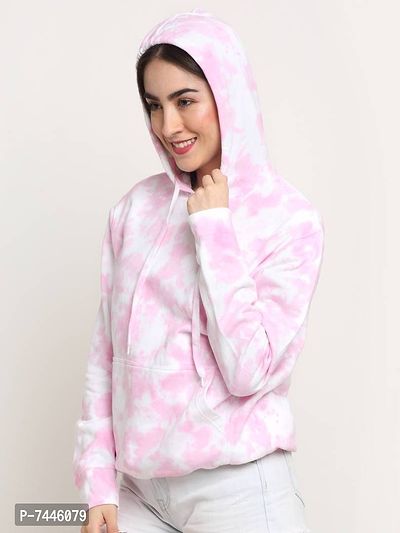 Attractive Cotton Tie And Die Hoodie For Women-thumb3