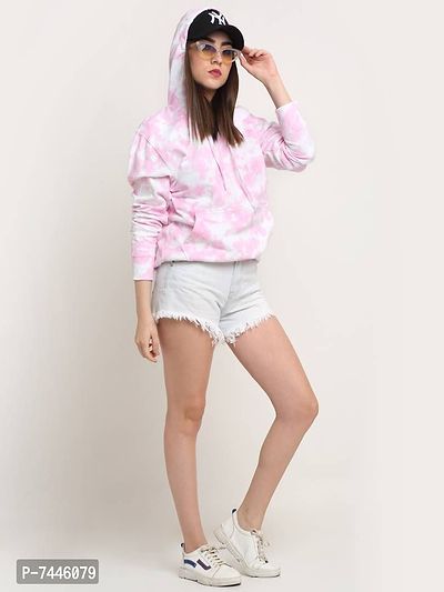 Attractive Cotton Tie And Die Hoodie For Women-thumb4
