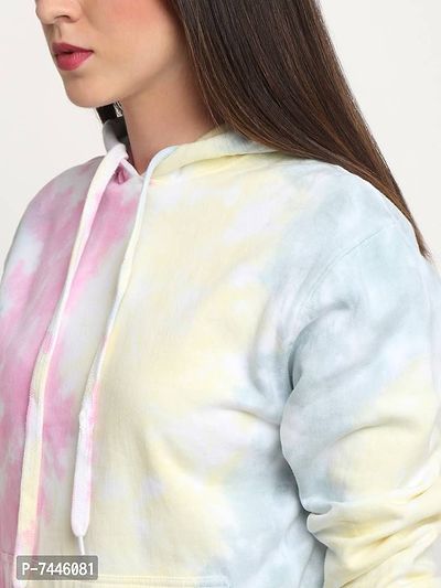 Attractive Cotton Tie And Die Hoodie For Women-thumb5