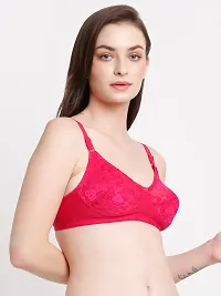 Pack Of 6 Non Padded All Day Comfort Bra Green Lavender Coral Pink Black Grey-thumb3