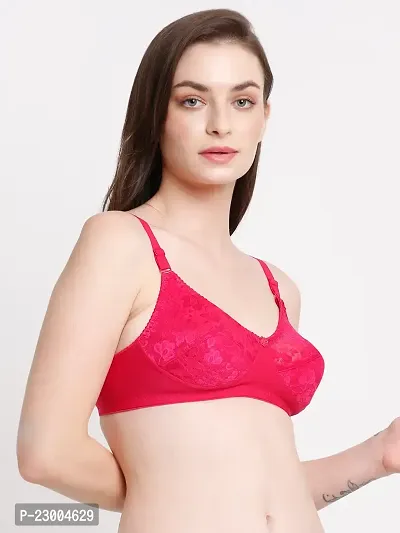 Pack Of 6 Non Padded All Day Comfort Bra Green Lavender Coral Pink Black Grey-thumb4