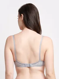 Pack Of 3 Non Padded All Day Comfort Bra Maroon Blue Grey-thumb1