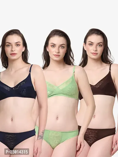 Bra Underwear Set Cotton Bikini Briefs for Women Pack Women Lace