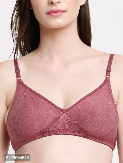 Pack Of 3 Non Padded All Day Comfort Bra Maroon Blue Grey-thumb5