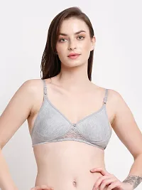 Pack Of 3 Non Padded All Day Comfort Bra Maroon Blue Grey-thumb2