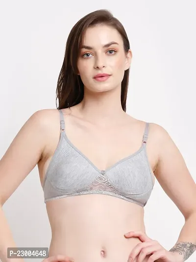Pack Of 3 Non Padded All Day Comfort Bra Maroon Blue Grey-thumb3