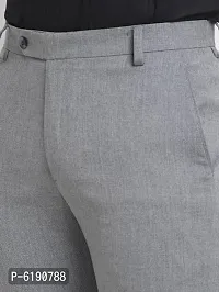 Stylish Viscose Textured Full Length Flat Front Formal Trouser For Men-thumb4