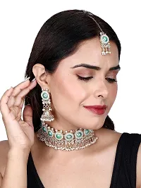 Stylish Fancy Designer Metal Pearl Jewellery Set For Women-thumb2