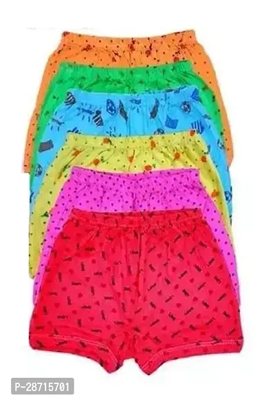 Fabulous Cotton Printed Regular Shorts For Girls Pack of 6-thumb0
