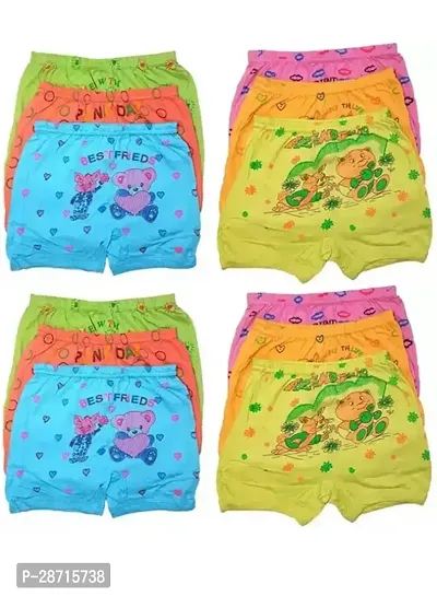 Fabulous Cotton Printed Regular Shorts For Girls Pack of 12-thumb0