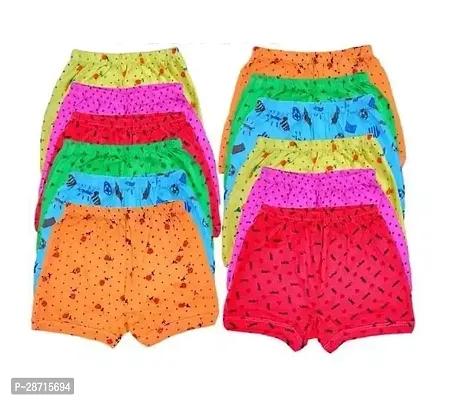 Fabulous Cotton Printed Regular Shorts For Girls Pack of 12-thumb0